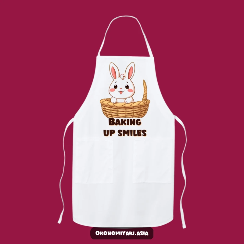 Kitchen Helper Funny Apron: Bao Bun Basket Design