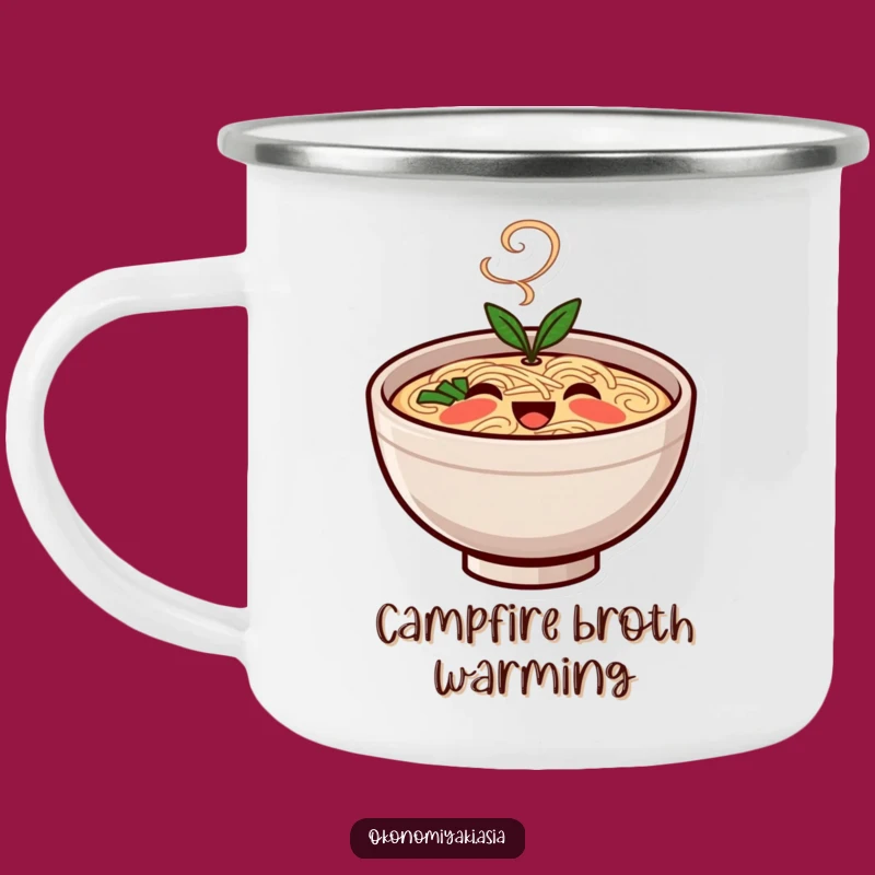 Campfire Ramen Funny Mug: Steaming Bowl Companion
