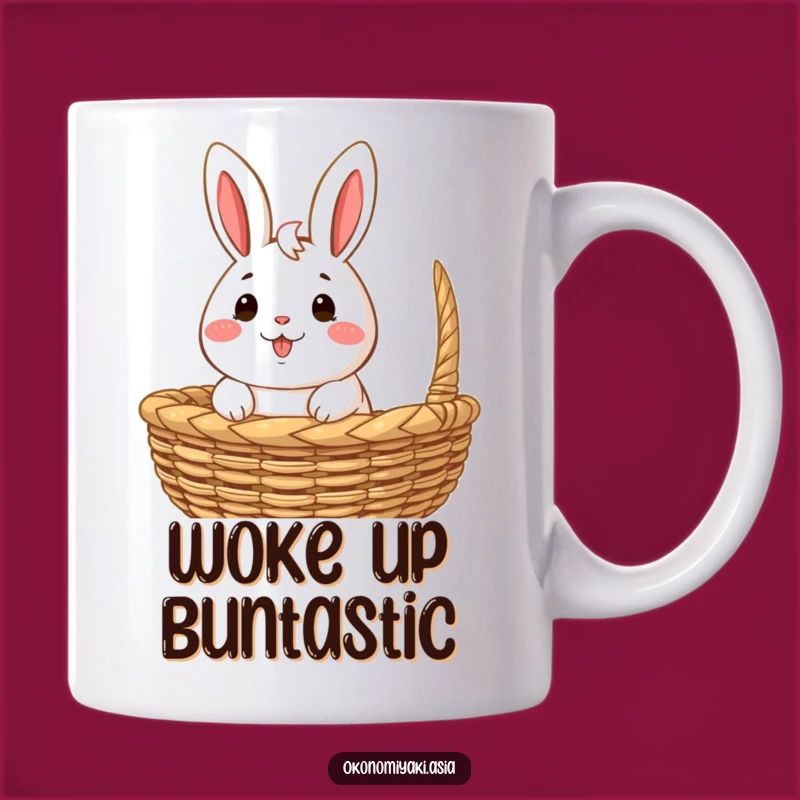 Peek-a-Boo Bao Funny Mug: Happy Bun In Basket Gift