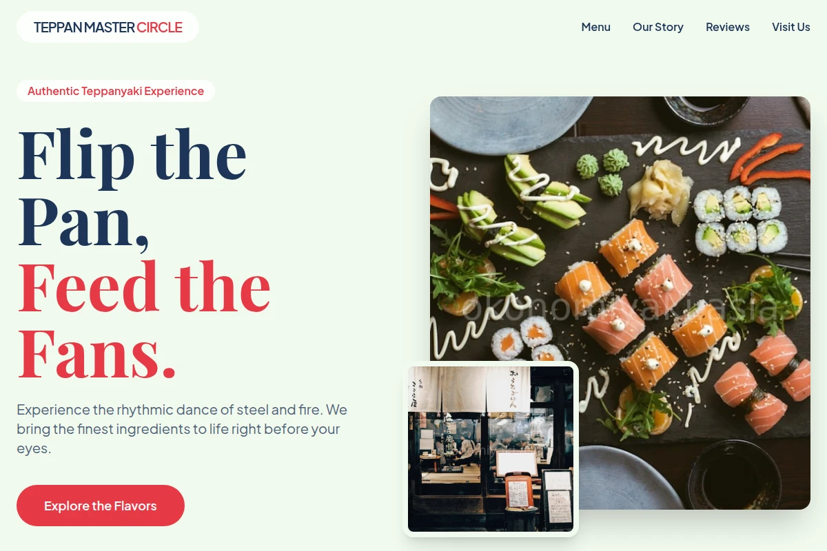 Premium Japanese Food Website Design