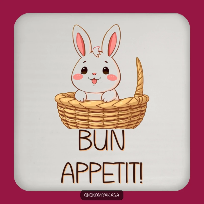 Cute Table Coaster: Funny Bao Bun Peek