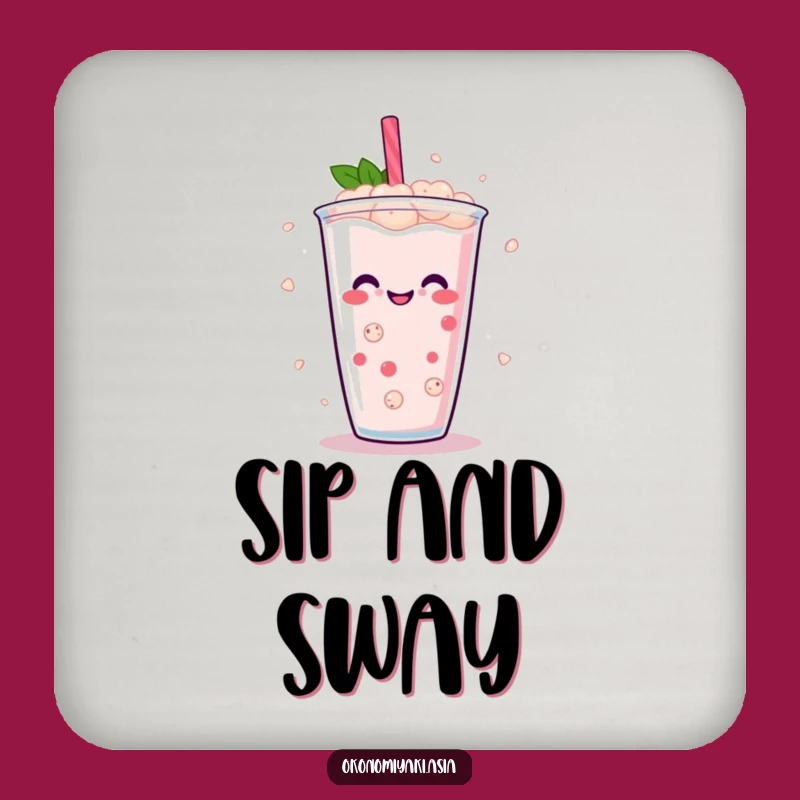 Funny Boba Dance Coaster Set: Protect Surfaces with Dancing Pearl Charm
