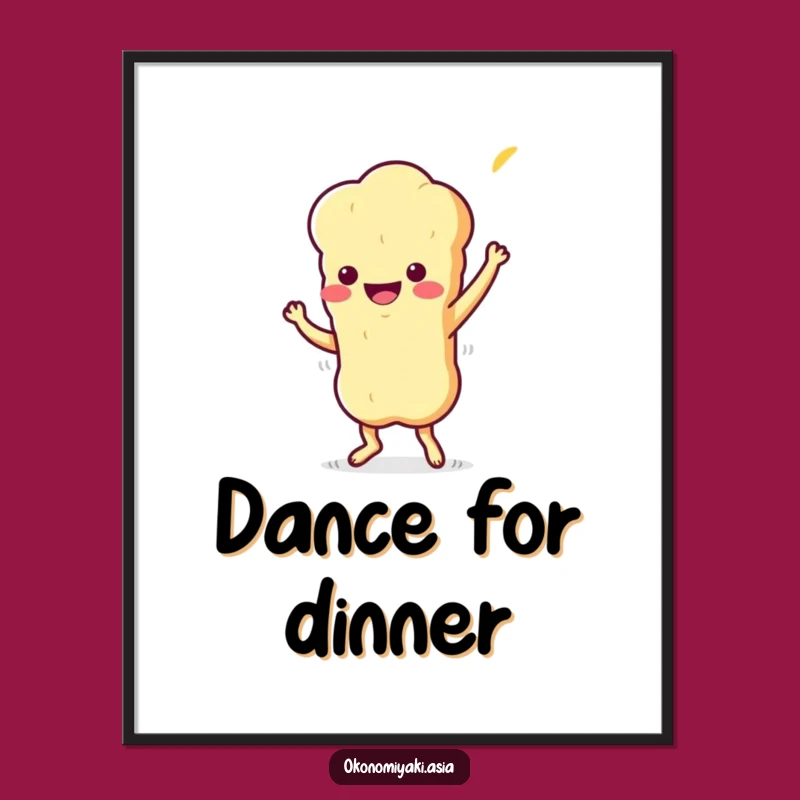 Dancing Tempura Funny Poster: Playful Jig Art