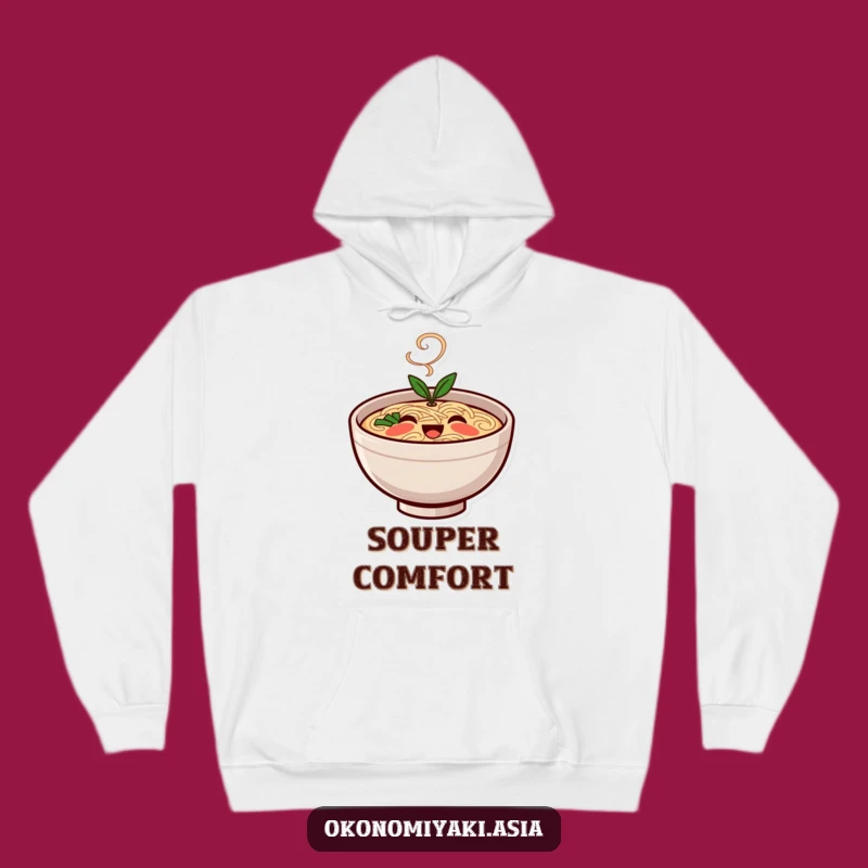 Cozy Ramen Vibes Funny Hoodie: Steaming Bowl Comfort