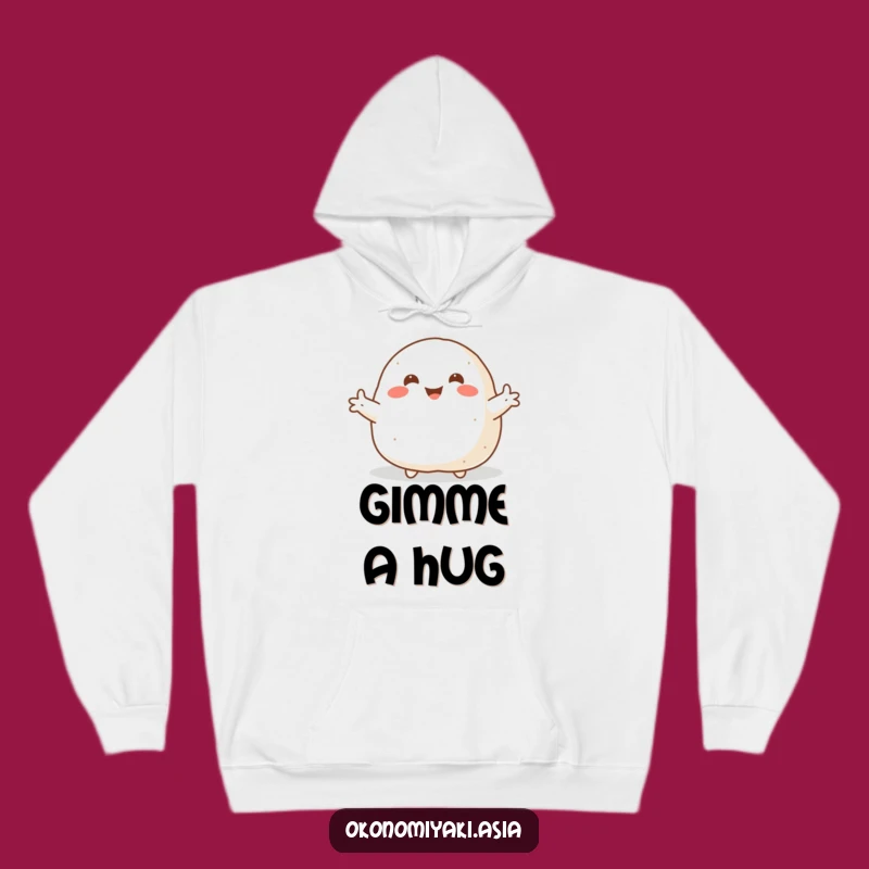 Funny Welcoming Onigiri Hoodie: Cozy Hugs, Cute Food Gift