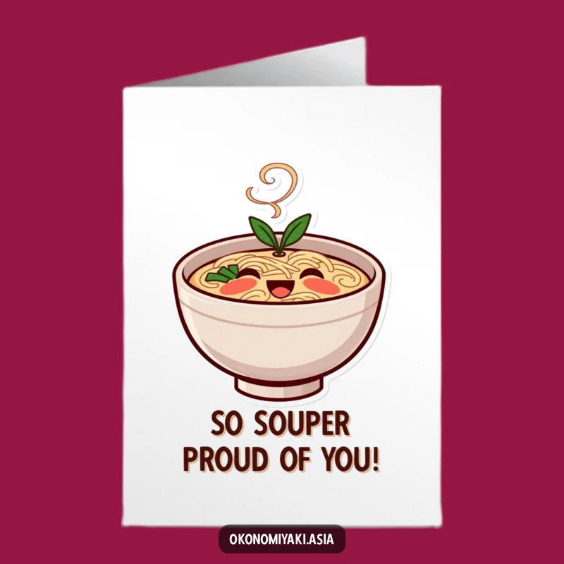 Happy Ramen Bowl Congratulations Card Free Printable for a Souper Success Downloadable