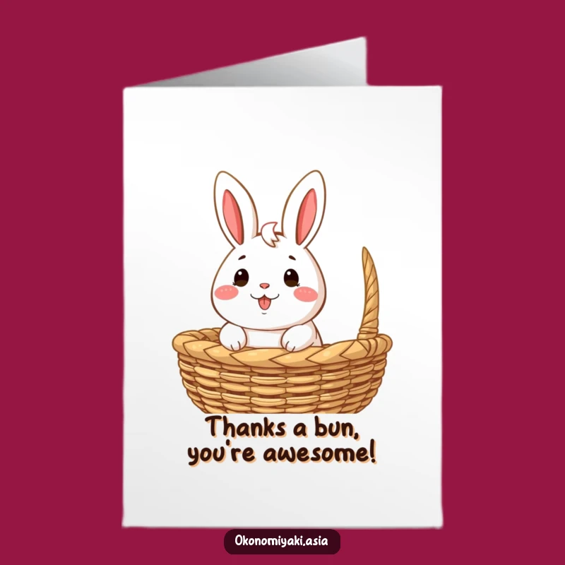 Sweet Bao Bun Thank You Card Free Printable for Warm Appreciation Downloadable