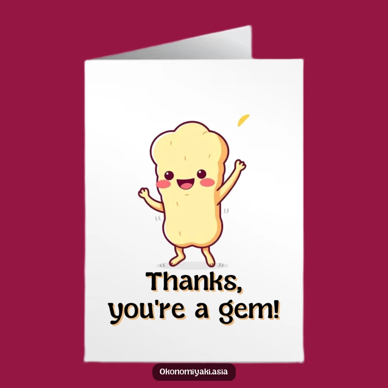 Wiggly Tempura Thank You Card Free Printable for a Joyful Thanks Downloadable