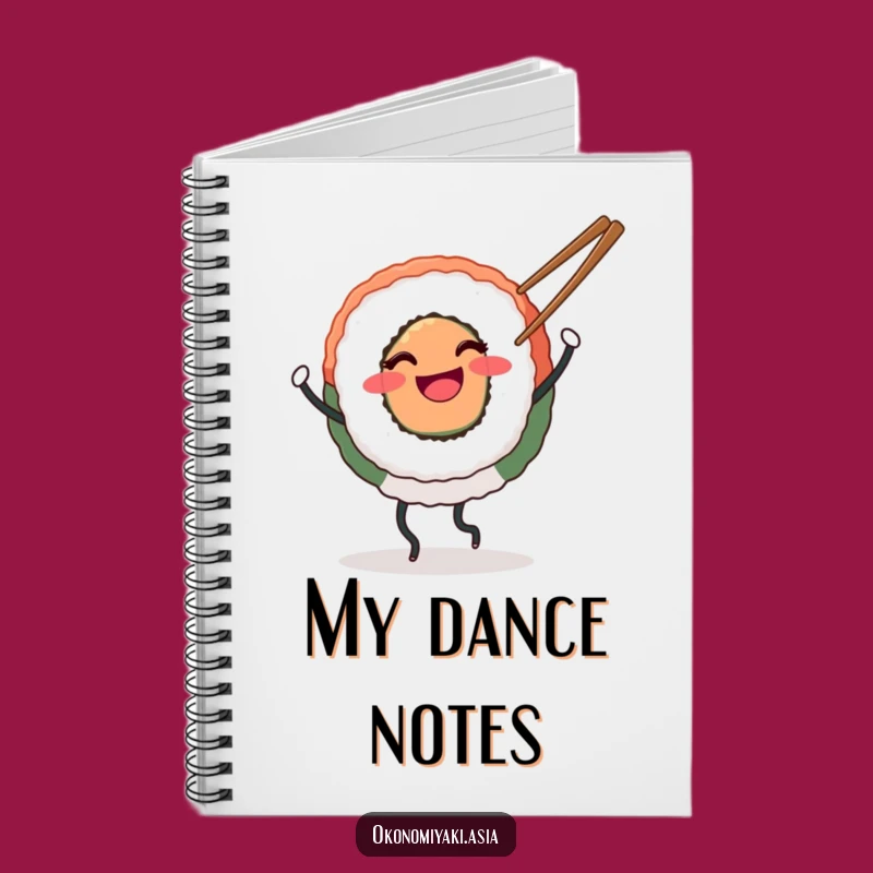 Funny Dancing Sushi Notebook: Journal Foodie Fun, Cute Gift